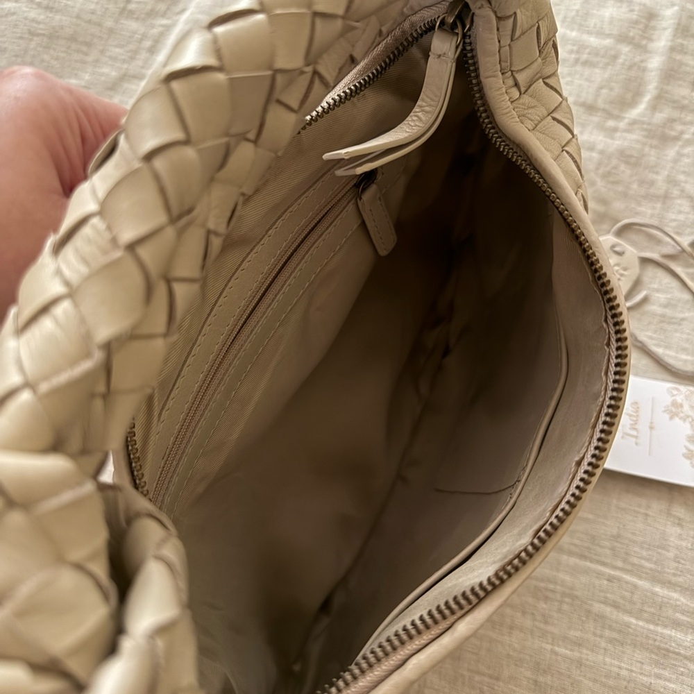 Beige Woven Hobo Bag - Picture 6 of 8